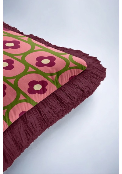 Retro Çiçek Tasarım Saçaklı Yastık Kılıfı-geometrik Bohem Pembe Yeşil Bordo Püsküllü Kırlent Kılıfı Kayıp Düş Aura Retro Çiçek Tasarım Saçaklı Yastık Kılıfı-geometrik Bohem Pembe Yeşil Bordo Püsküllü Kırlent Kılıfı Kayıp Düş Aura