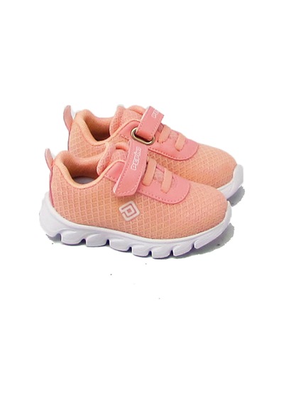 Pepino P-1256 Pudra Unısex Çocuk Tek Cırt Fileli Spor Ayakkabı PUDRA