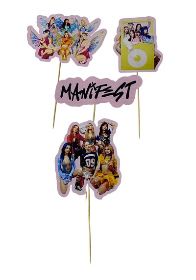 Schulzz Party Lüks Manifest Temalı Doğum Günü Parti Pasta Süsü 8 Parça 10+