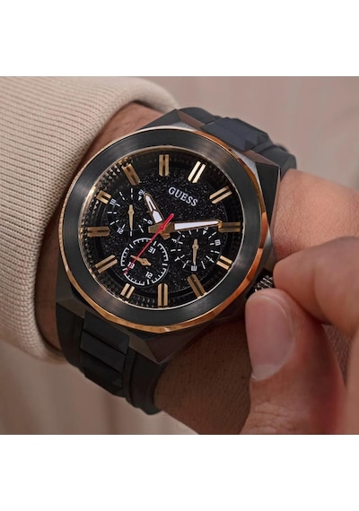 Guess Gugw0799g1 Quartz Silikon Siyah 46 Mm Erkek Kol Saati