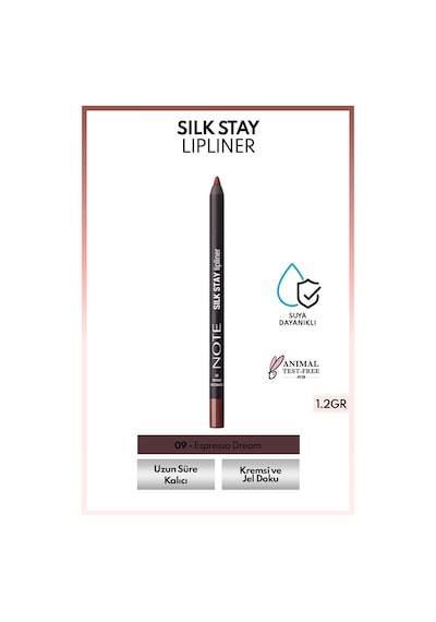 Note Cosmetics Silk Stay Lipliner Suya Dayanıklı İpeksi Dudak Kalemi - 09 Espresso Dream - Kahverengi