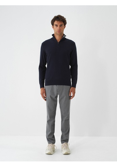 Xint Lacivert Pamuk Dokulu Regular Fit Kazak 801866