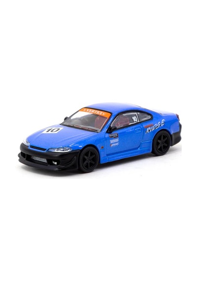 Tarmac Works 1:64 Vertex Nissan Silvia S15 10th Anniversary Diecast Model Araba Mavi