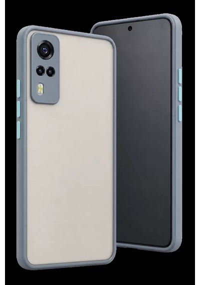 Vivo Y53s Kılıf Montreal Silikon Kapak - Gri