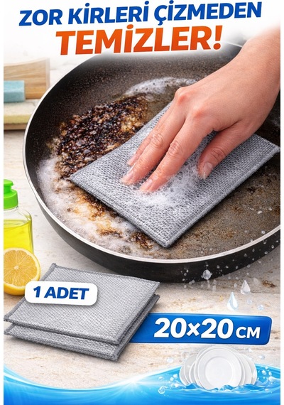 1 Adet 20x20 Ovma Teli - Hijyenik Bulaşık Teli - Bulaşık Tel Bezi Tek Katlı