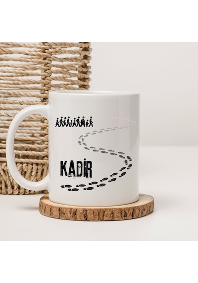 Kişiye Özel Aile Ve Ayak İzleri Tasarımlı Kupa Bardak Beyaz