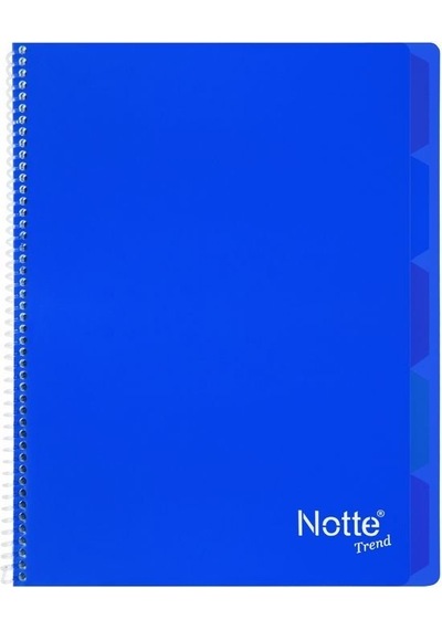 Notte Trend Plastik Kapak A4 40 Yaprak Çizgili Spiralli Defter