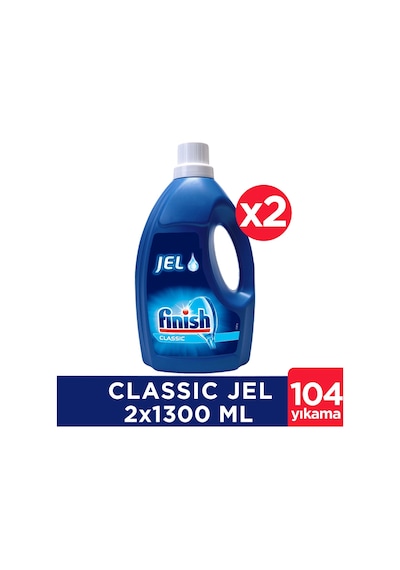 Finish Klasik Jel Bulaşık Makinesi Deterjanı 2 x 1300 ML