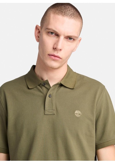 B0a6vdpa581-r Timberland Mıllers Rıver Pique Short Sleeve Polo Erkek T-shirt Haki B0a6vdpa581-r Haki