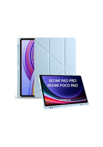 Xiaomi Redmi Pad Pro / Poco Pad 12.1inç Kılıf Kalem Bölmeli Trifolding Case Düz Redmi Pad Değildir Kılıf