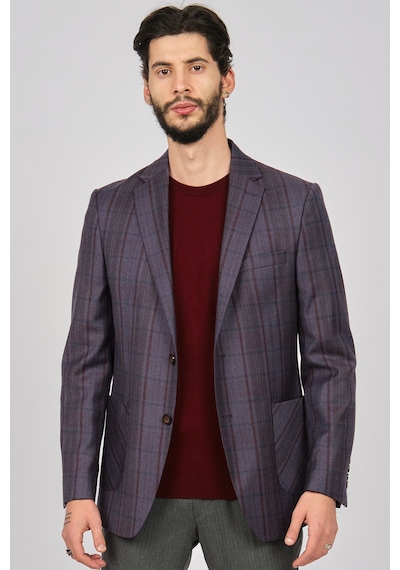 Yünsa Erkek Ekoseli Spor Yün Ceket 2661000 Bordo(531445841) Bordo
