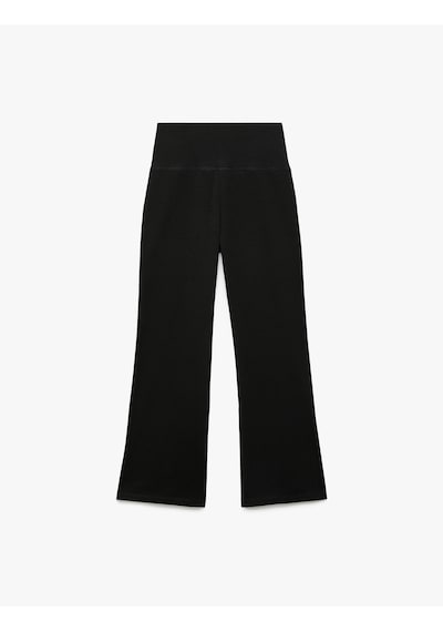 Koton Pamuklu İspanyol Paça Slim Fit Basic Pantolon Siyah 6wkg40096ak Siyah Koton Pamuklu İspanyol Paça Slim Fit Basic Pantolon Siyah 6wkg40096ak Siyah