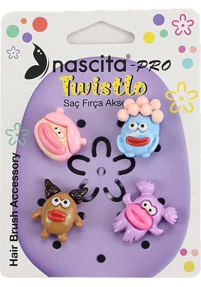 Nascita 4'lü Twistlo Saç Fırça Aksesuarı - 03