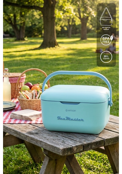 Emsan Ice Master Thermos Box 20 Litre Mavi Çok Renkli