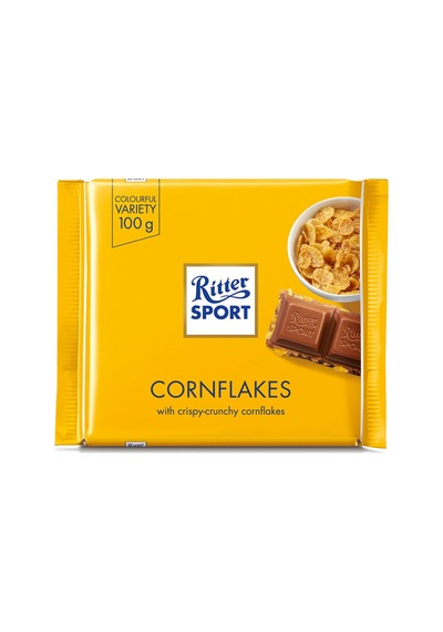 Ritter Sport Cornflakes Mısır Gevrekli Sütlü Çikolata 100 G - 4 Adet Tarı