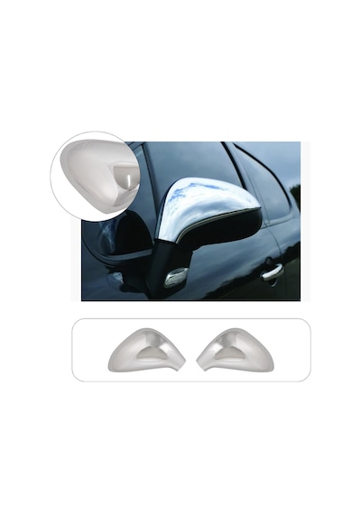 Hyundai Accent Blue Uyumlu 2011-2016 Krom Ayna Kapağı (SİNYALSİZ) 2 Parça Paslanmaz Çelik