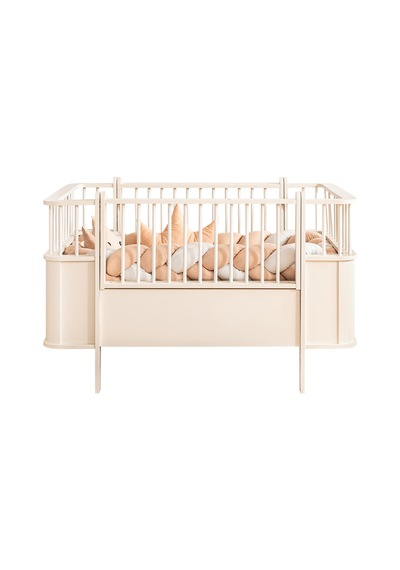 Mdf Beşik, Krem Dünya Büyüyen Beşik 80x130 - Krem Dünya Karyola 80x190 Beyaz