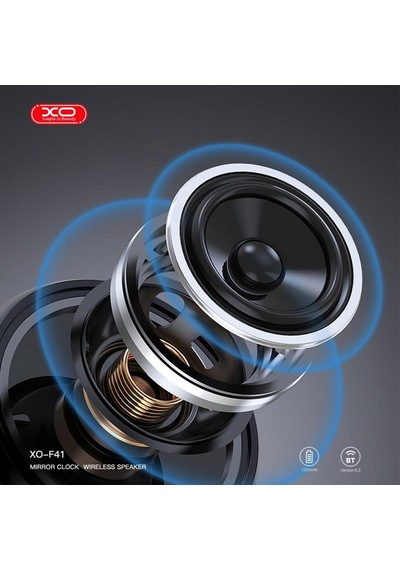 Xo-f41 Dijital Saatli Aynalı 1200mah Fm Radyo Ve Hafıza Kartı Destekli Bluetooth Hoparlör
