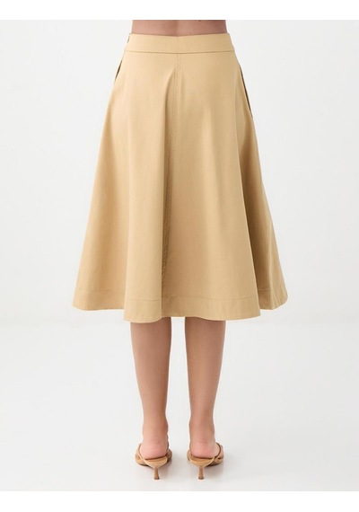 Jimmy Key Deve Tüyü Rahat Kesim Normal Bel Gabardin Midi Etek 5ww074950260