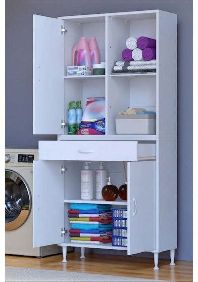 Eliusta Vellum Beyaz Dolap 80x173x32,5 Cm Ebatlarında Çok Fonksiyonlu 80 Cm Genişlikte Banyo Dolabı Beyaz Eliusta Vellum Beyaz Dolap 80x173x32,5 Cm Ebatlarında Çok Fonksiyonlu 80 Cm Genişlikte Banyo Dolabı Beyaz