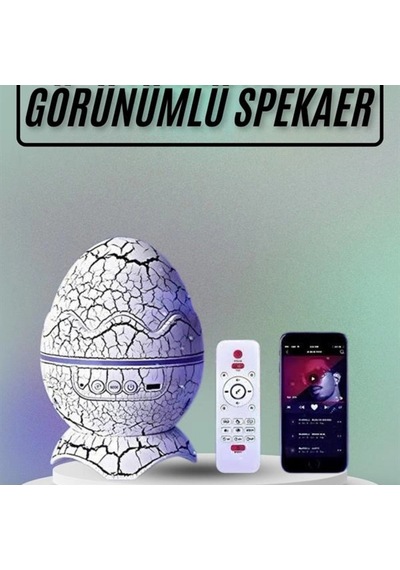 Yumurta Görünümlü Masa Ve Gece Lambası Renk Değiştirebilen Projektör Renkli 78766056