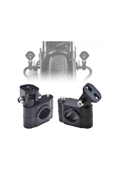 Motosiklet Gidon Koruma Demiri Sis Farı Montaj Ayağı 2 Adet Alüminyum Braket 18-32mm Ayarlanabilir