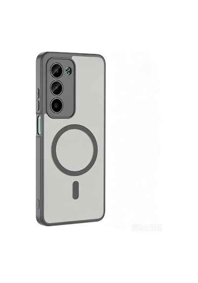 Redmi 15 Kılıf M-safe Şarj Özellikli Zore Babet Kapak - Gri