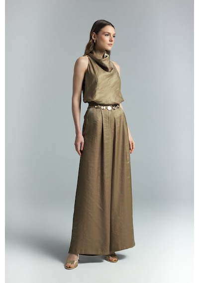 Sateen Aura Pantolon - Haki-137308