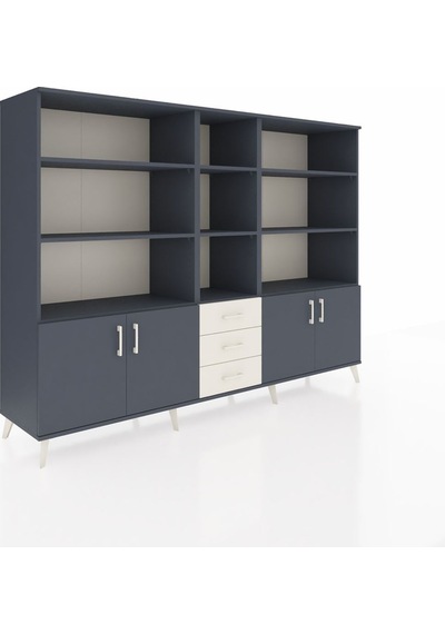 Hyperion Dolap 11 Raflı 3 Çekmeceli 4 Kapaklı 220x44x163 Antrasit Antrasit-antrasit/aytaşı Hyperion Dolap 11 Raflı 3 Çekmeceli 4 Kapaklı 220x44x163 Antrasit Antrasit-antrasit/aytaşı