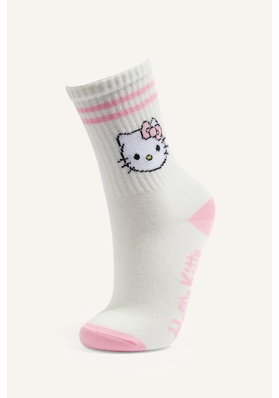Defacto Hello Kitty And Friends 3lü Desenli Pamuklu Uzun Çorap Kız Çocuk I5347a8nskr1 Çok Renkli-kr1