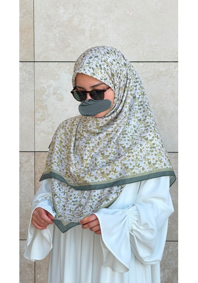 Qalortex Scarf Meyra Desen B.boy Eşarp - Çağla