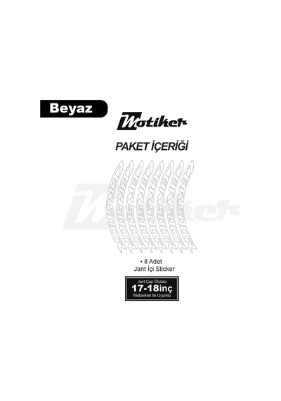 Honda Cbr500r Jant İçi Yazı Sticker Etiket Modeli Beyaz Renk