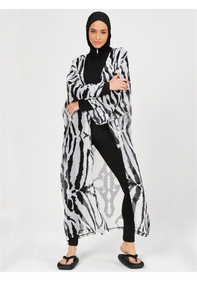 Alfasa Alf7015 Zebra Kemerli Pareo Siyah