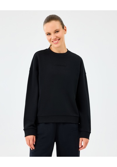 Skechers W Essential Crewneck Sweatshirt Kadın Siyah Sweatshirt S2610011-3817 Siyah