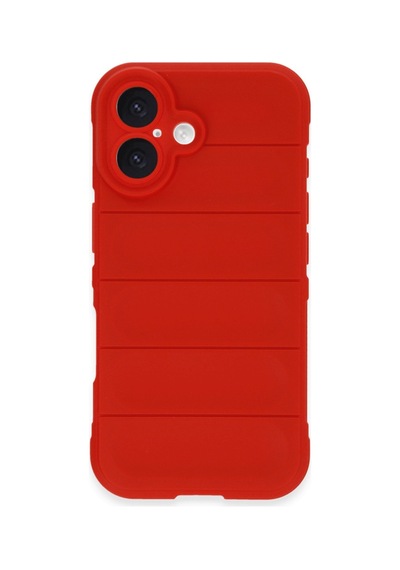 Apple iPhone Uyumlu 16 Kılıf Optimum Silikon - Kırmızı Bz8683140810344