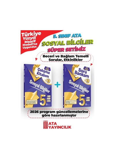 5. Sınıf Sosyal Bilgiler Süper Set Soru Bankam + Çalışma Kitabım Yeni