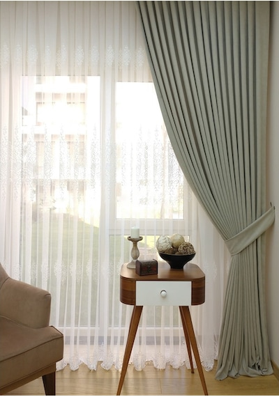 Evdepo Home Taş Rengi Fon Perde Tek Kanat (540345168) Taş