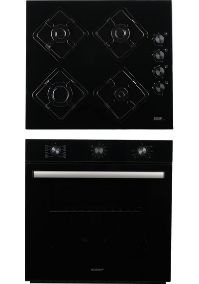Exep EO320 - EF260 Elegra 2 Li Siyah Ankastre Set