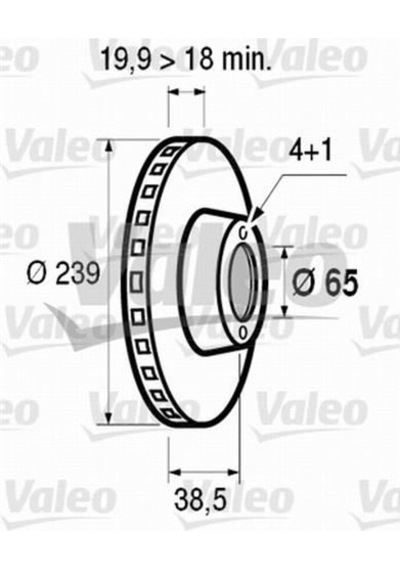 VALEO 186246 FREN DİSKİ ÖN GOLF III 91- GOLF II 83- GOLF I 74- PO