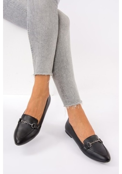 Fox Shoes Siyah Kadın Babet G290010009 Siyah