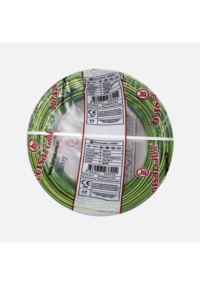 Borsan Nya 2,5mm Kablo Sarı-yeşil 50 Metre