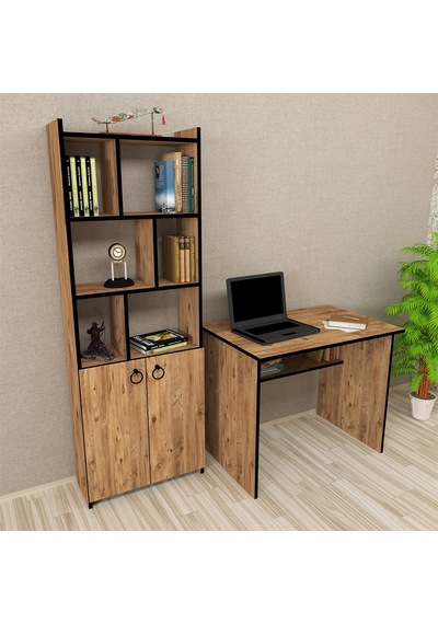 Kalenderdekor1 Kalender Dekor Ellen Mayra 90 Cm Çalışma Masası Takım Atlantikçam Meşe