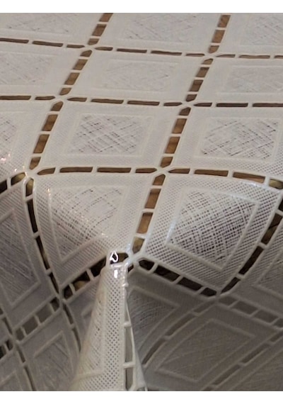 Ithal Pvc Muşamba - Desenli Silinebilir Masa Örtüsü 07iz14 Bej