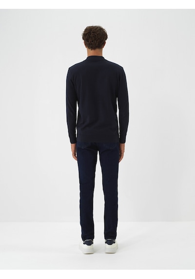 Xint Lacivert Pamuk Dokulu Regular Fit Kazak 801868