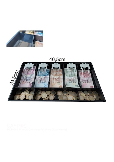 Rampalı Plastik Çekmece Içi Para Düzenleyici 5 Banknot 4 Bozuk Pa
