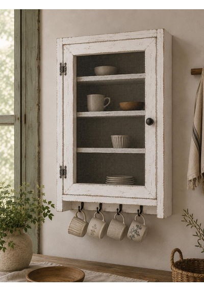 Eskitme Beyaz Tel Kapaklı Ahşap Duvar Dolabı 45x60 Cm Country Rustik Mutfak Dolabı, Kahve Köşesi Fincanlık, Kup Diğer Eskitme Beyaz Tel Kapaklı Ahşap Duvar Dolabı 45x60 Cm Country Rustik Mutfak Dolabı, Kahve Köşesi Fincanlık, Kup Diğer