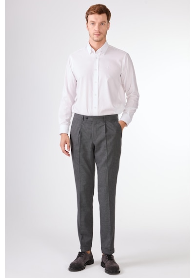 Dufy Lacivert Erkek Slim Fit Melanj Desenli Klasik Pantolon - 97648 Lacivert Dufy Lacivert Erkek Slim Fit Melanj Desenli Klasik Pantolon - 97648 Lacivert