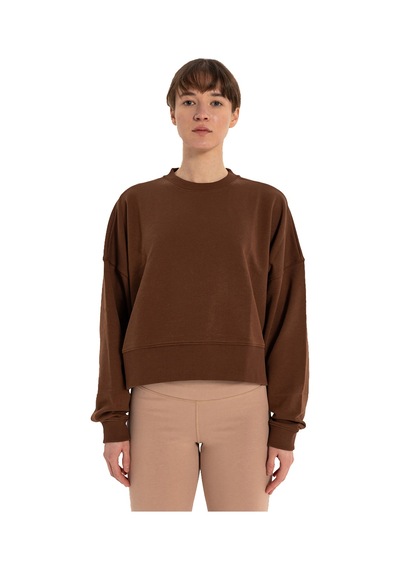 Inguz Organik Pamuk Oversize Sweatshirt Kahverengi