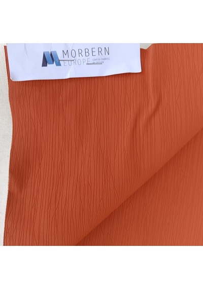 Morbern Marin Döşemelik Suni Deri Düzenli Kumaş Turuncu 300x140 Cm