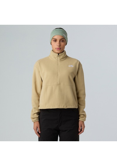 The North Face Glacier Fleece 1/2 Zip Short Kadın Krem Outdoor Polar Nf0a8d2clk51